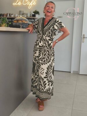 Robe longue à motif