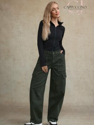Pantalon kaki cargo